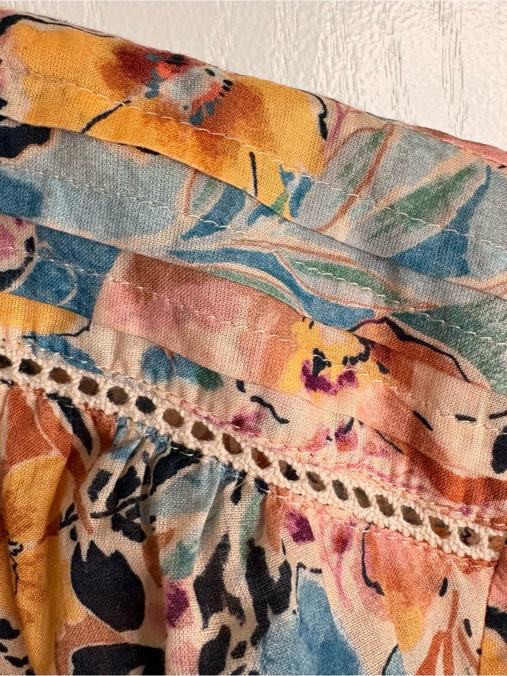 J. Jill Floral All Cotton Peasant Blouse. Great for early Fall. Size M Tall - Picture 2 of 9